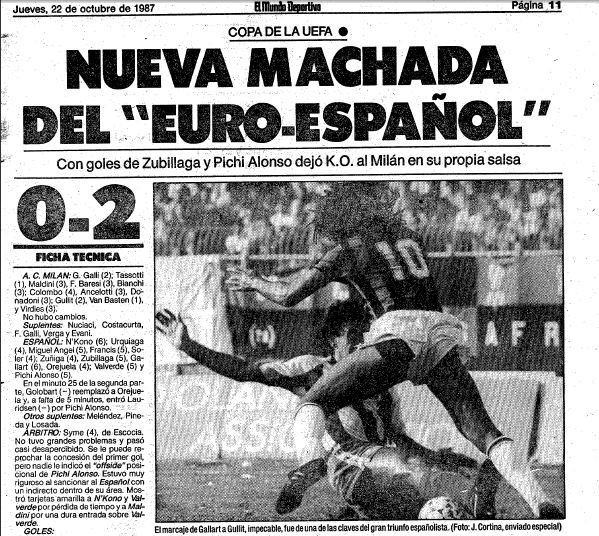 The Spanish defeat Milan