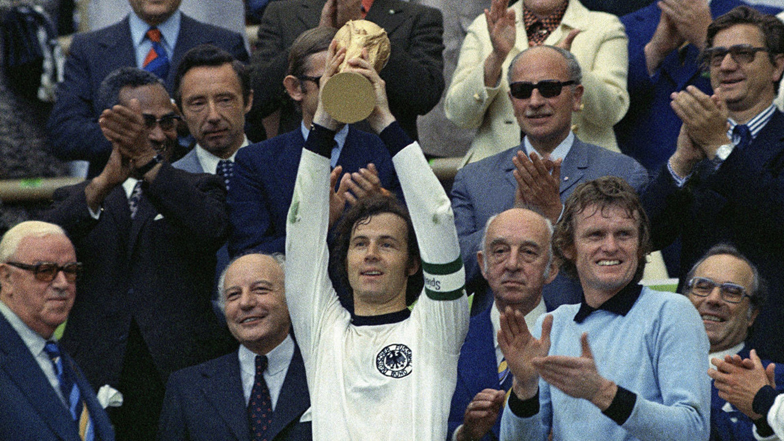 Beckenbauer with the World Cup