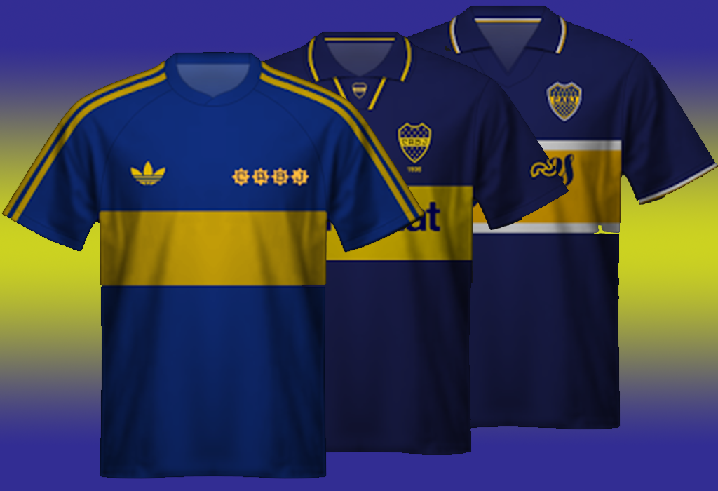 The most beautiful t-shirts History of Boca Juniors