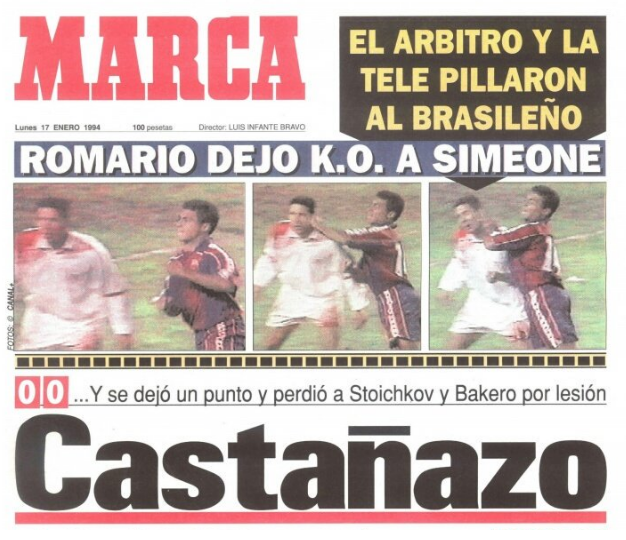 El puñetazo de Romario a Simeone