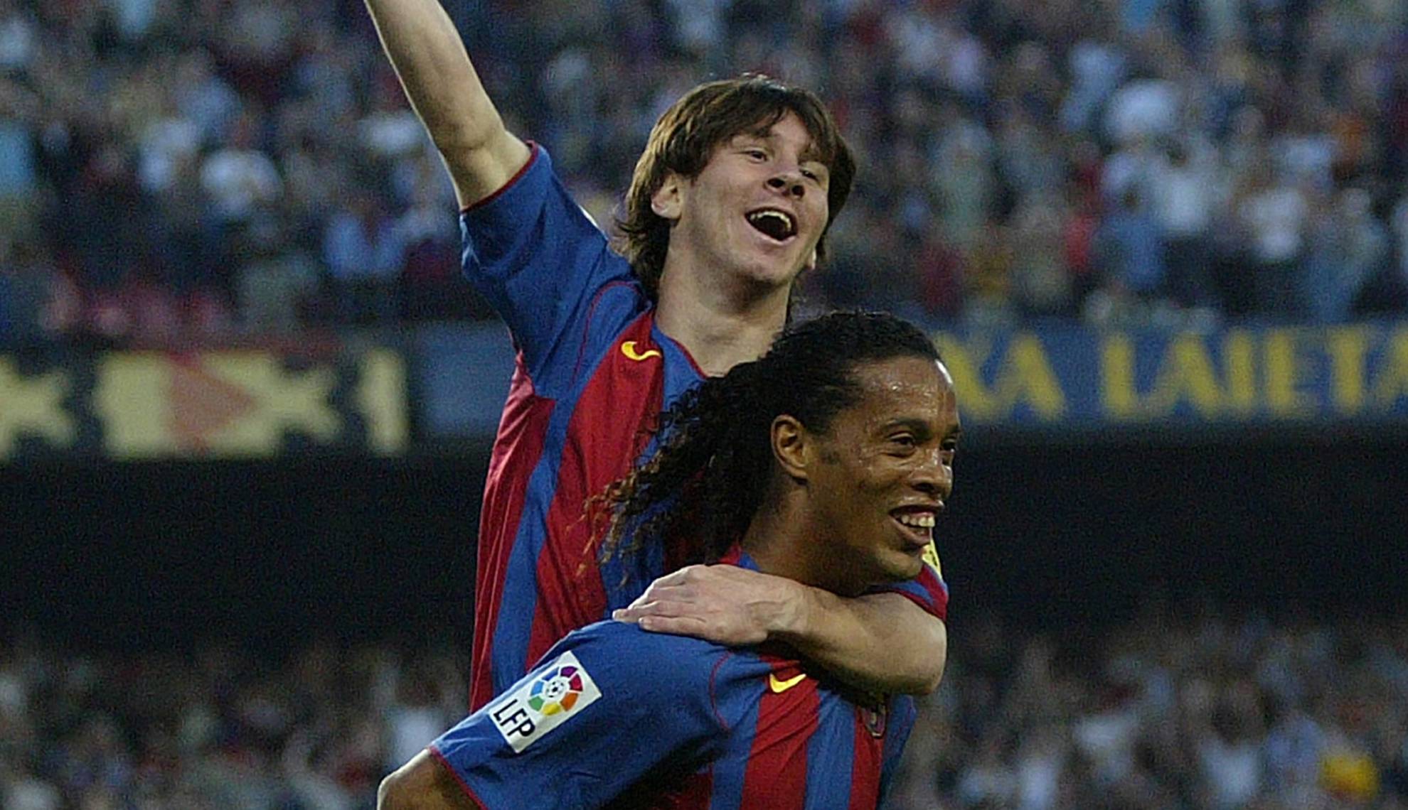 El primer gol de Messi con el FC Barcelona