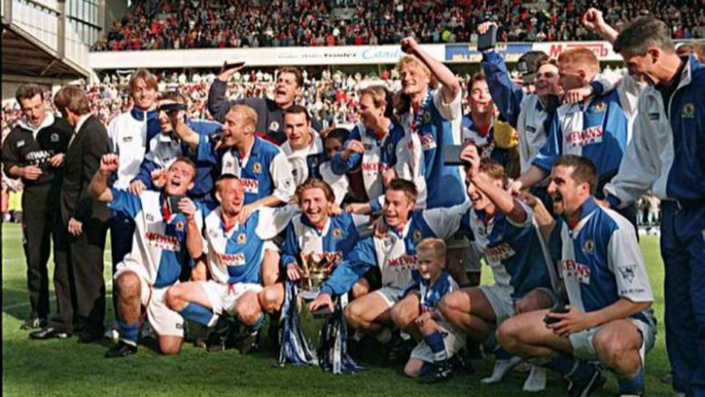 El Blackburn Rovers campeón de la Premier del 95