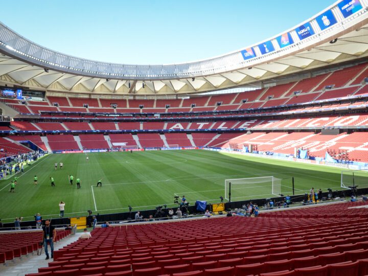 Four historic football stadiums in Spain