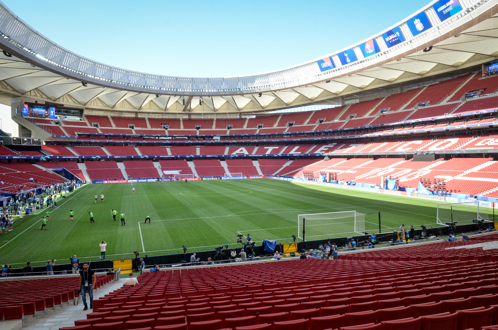 Four historic football stadiums in Spain