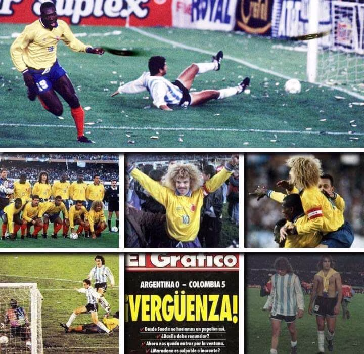 Cuando Colombia goleó 0-5 a Argentina en el Monumental El Día que Colombia goleó 0-5 a Argentina